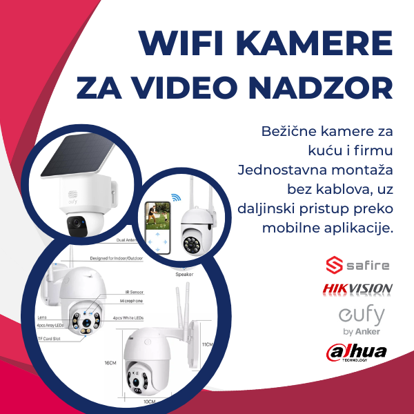 Wi-Fi kamere za video nadzor – bežične kamere za kuću i firmu